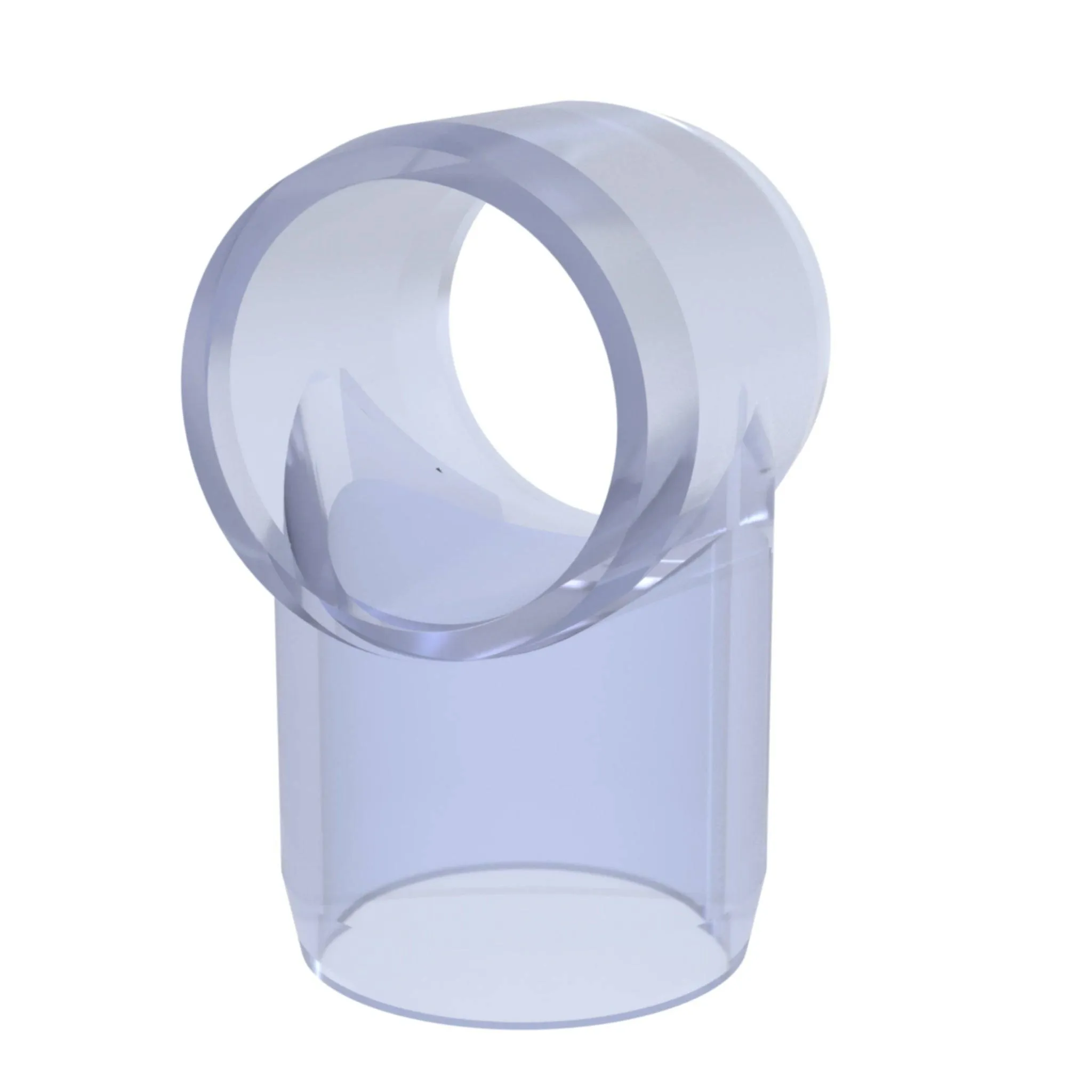 1-1/4 in. Slip Sling PVC Tee, Furniture Grade - Clear