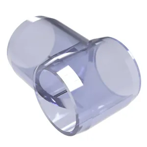 1-1/4 in. Slip Sling PVC Tee, Furniture Grade - Clear