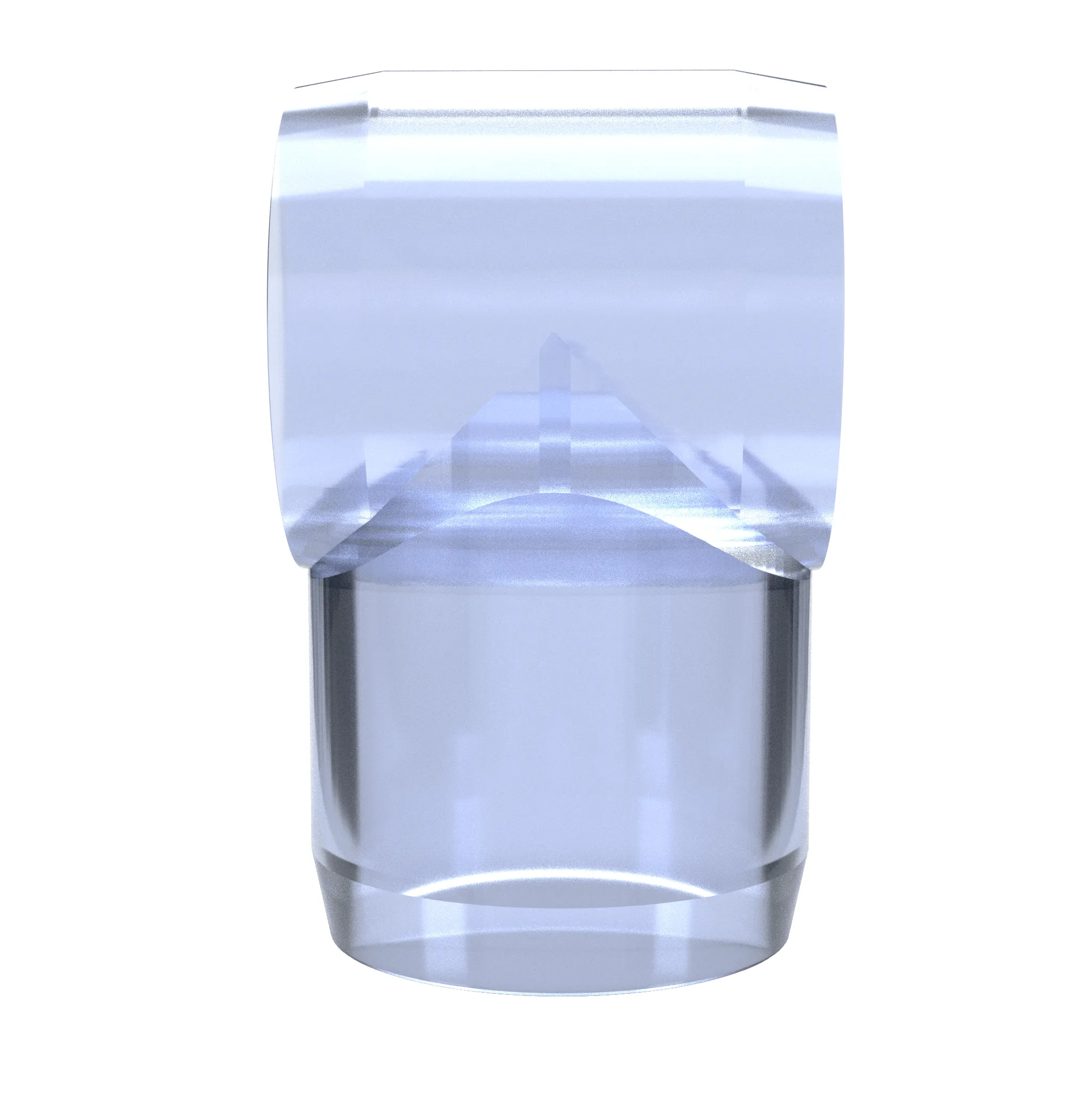 1-1/4 in. Slip Sling PVC Tee, Furniture Grade - Clear