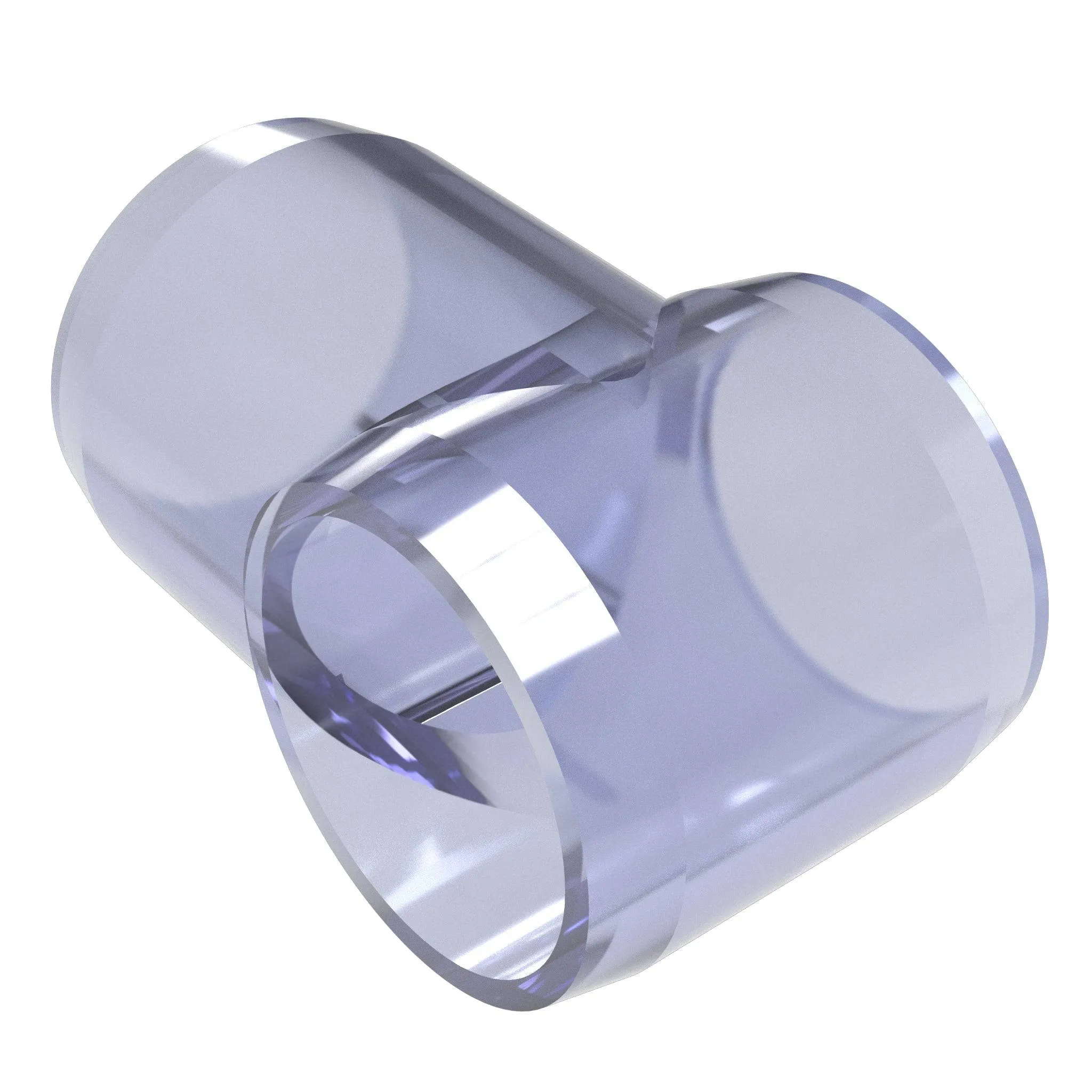 1-1/4 in. Slip Sling PVC Tee, Furniture Grade - Clear