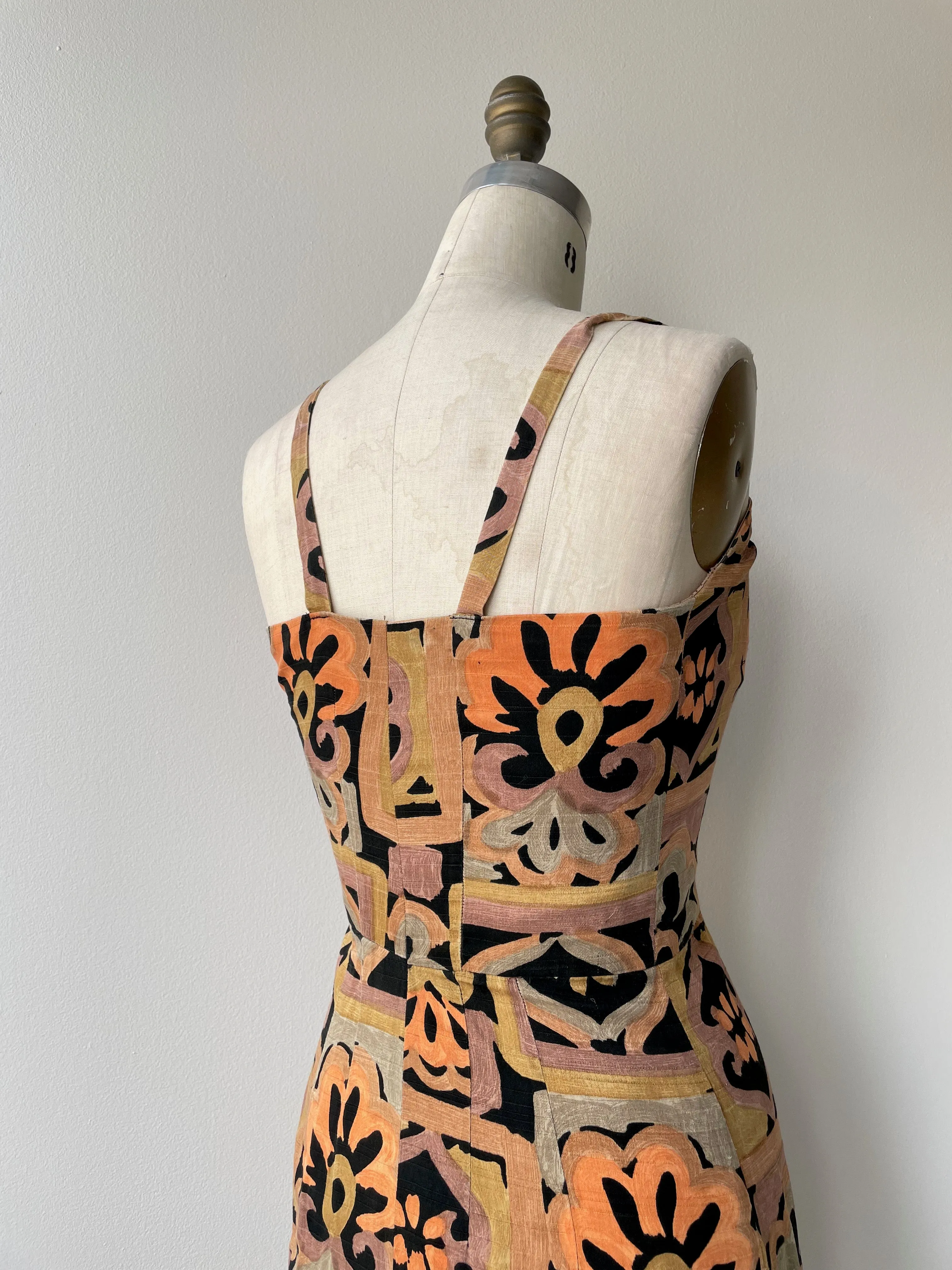 1950s Pacific Batik Dress