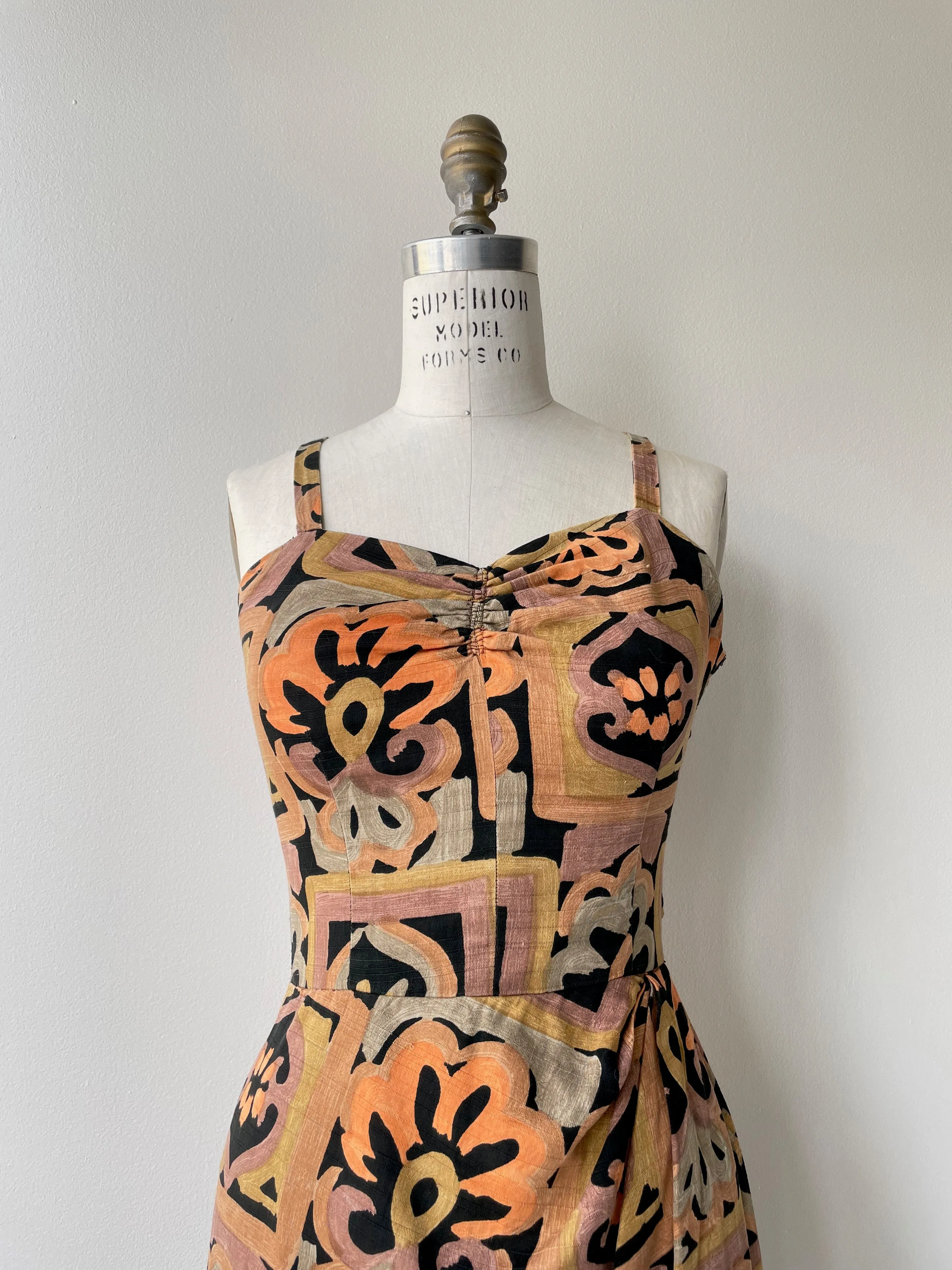 1950s Pacific Batik Dress