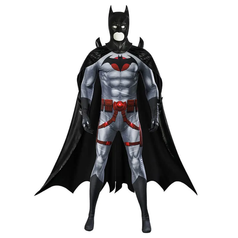 2023 Thomas Wayne Batman Costume Flashpoint Batman Bodysuit with Cloak