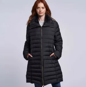 4281 Down coat shearling collar Two color ways  Holiday Special $390.00