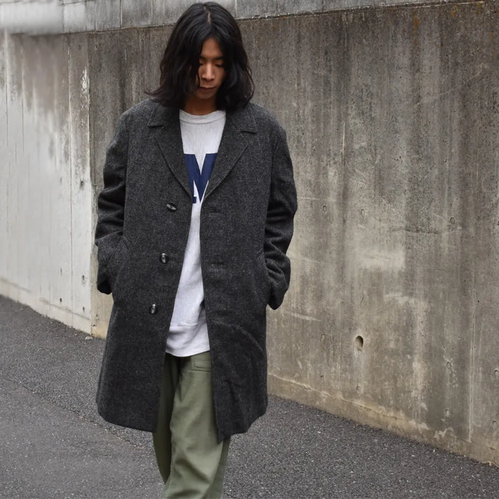 90's　HARRIS TWEED/ハリスツイード ロング ウールチェスターコート　230113