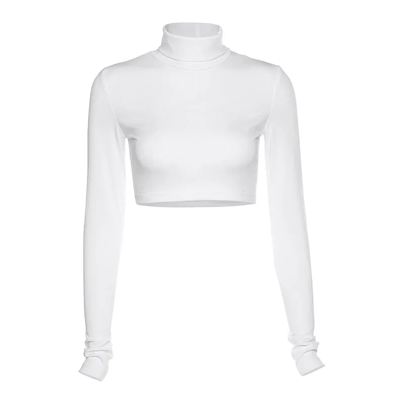 A&A Essentials Turtleneck Crop Top