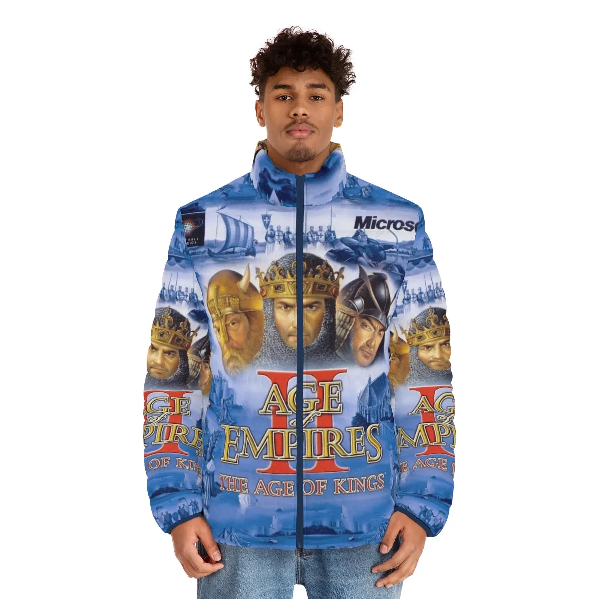 Age of Empires Joke Puffer Jacket - Gamer Humor and Apparel