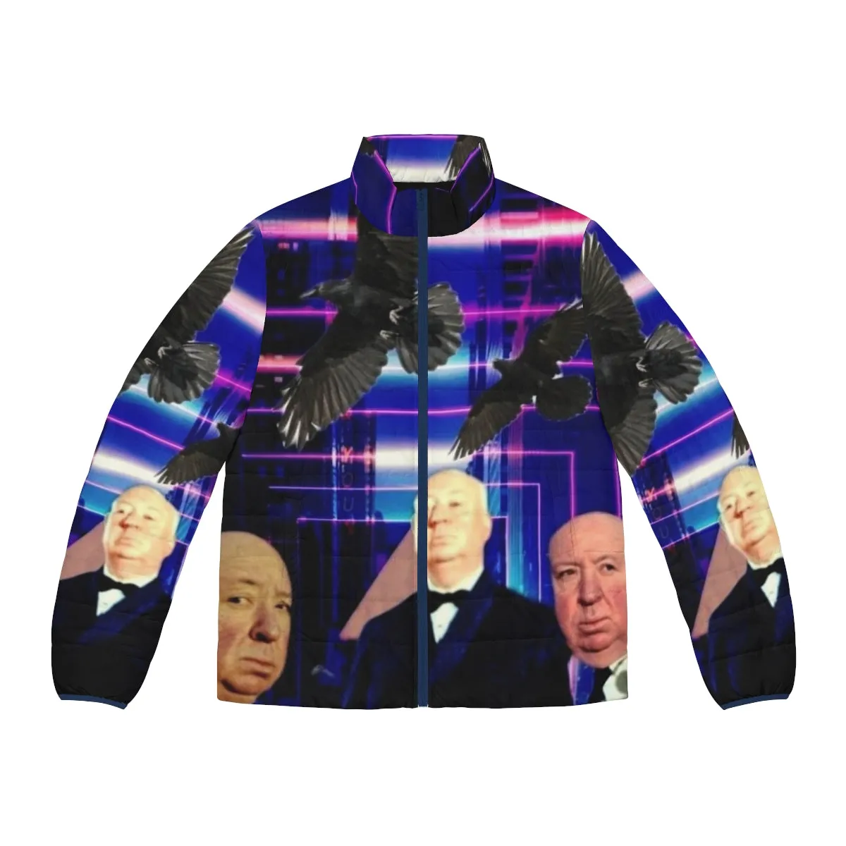 Alfred Hitchcock Inspired Retro Puffer Jacket