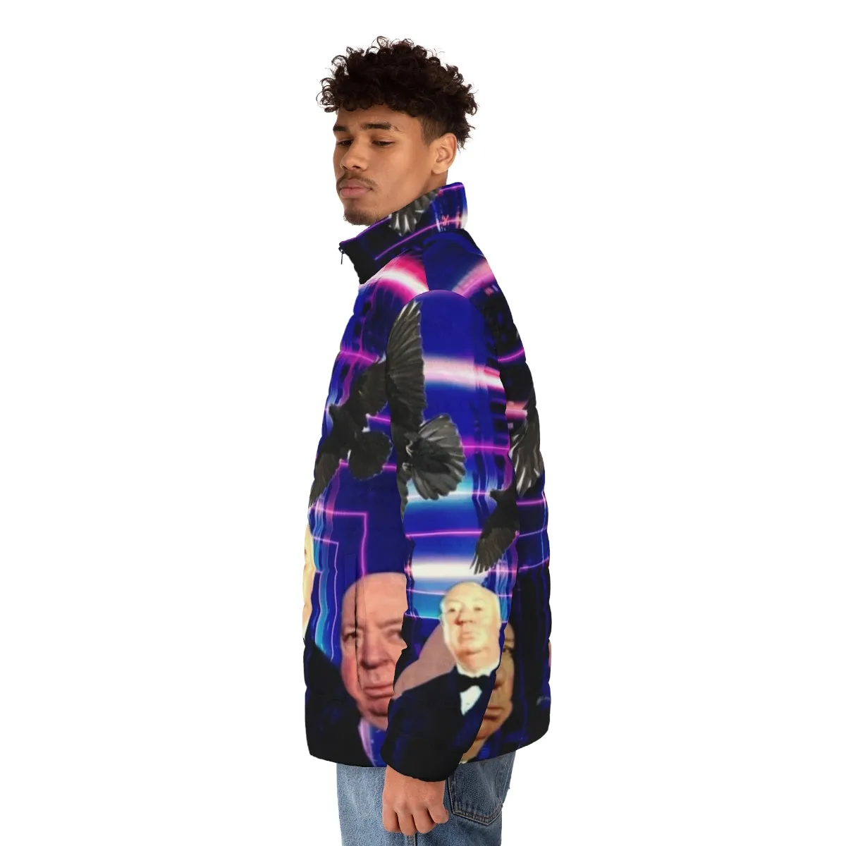Alfred Hitchcock Inspired Retro Puffer Jacket