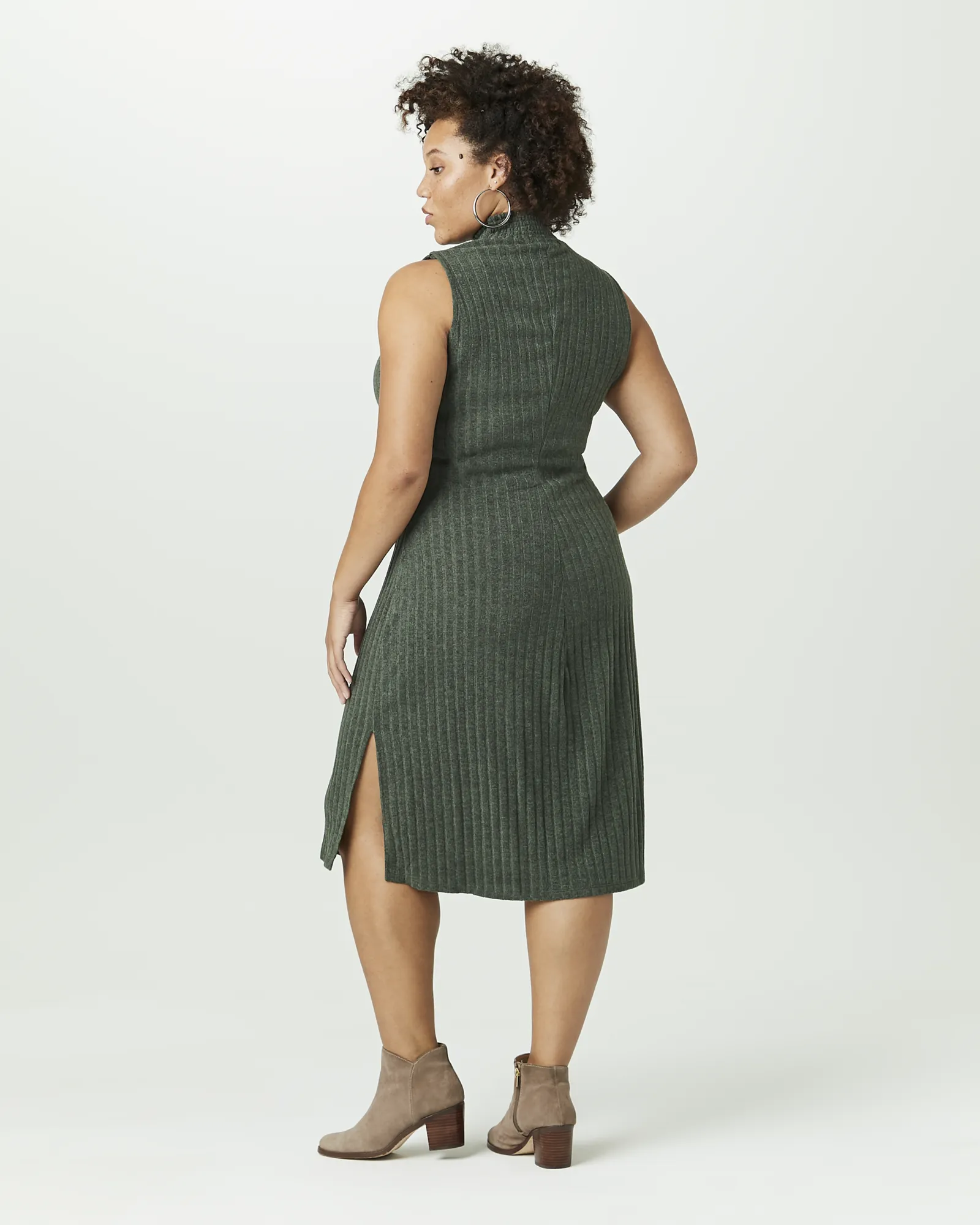 Amelia Sweater Dress | Olive Green