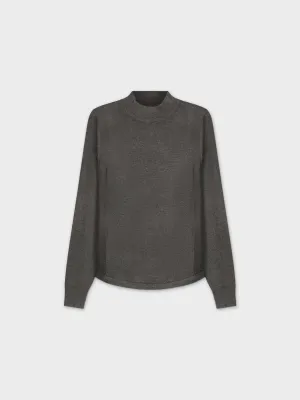 BASIC MOCK NECK TURTLENECK-GREY