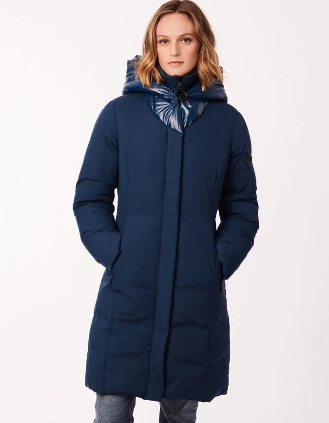 Bernardo Stretch Heavy Puffer with Shiny Hood Teal
