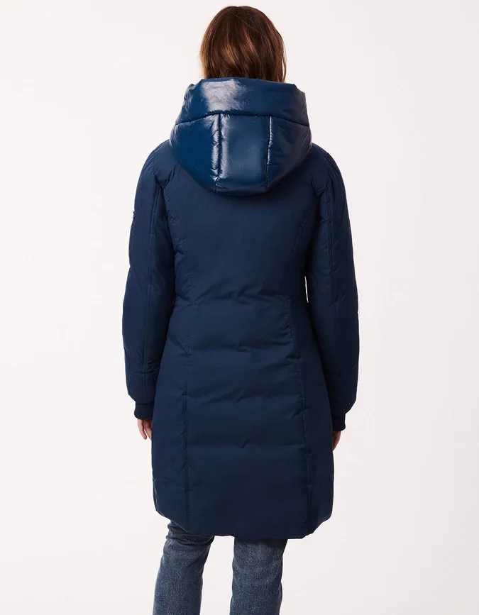 Bernardo Stretch Heavy Puffer with Shiny Hood Teal
