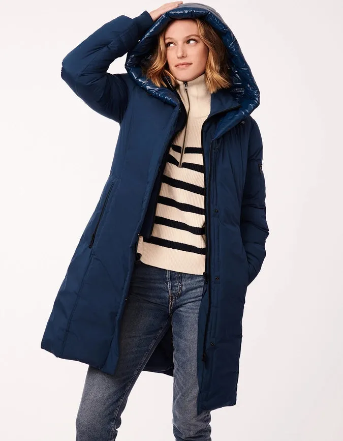 Bernardo Stretch Heavy Puffer with Shiny Hood Teal