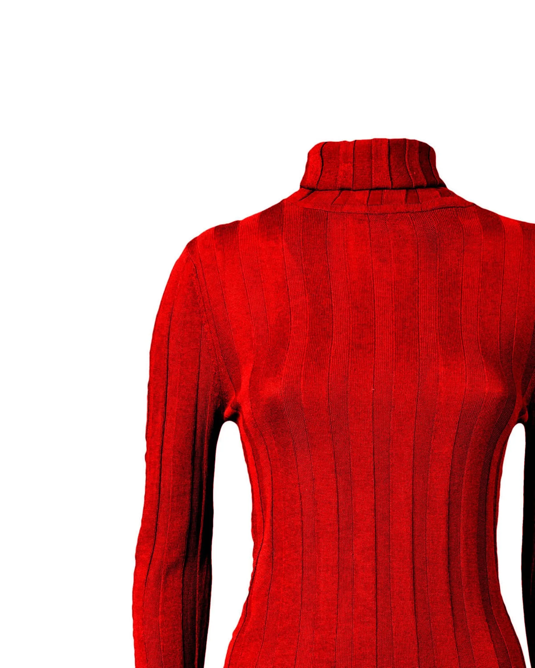 Braid turtleneck sweater