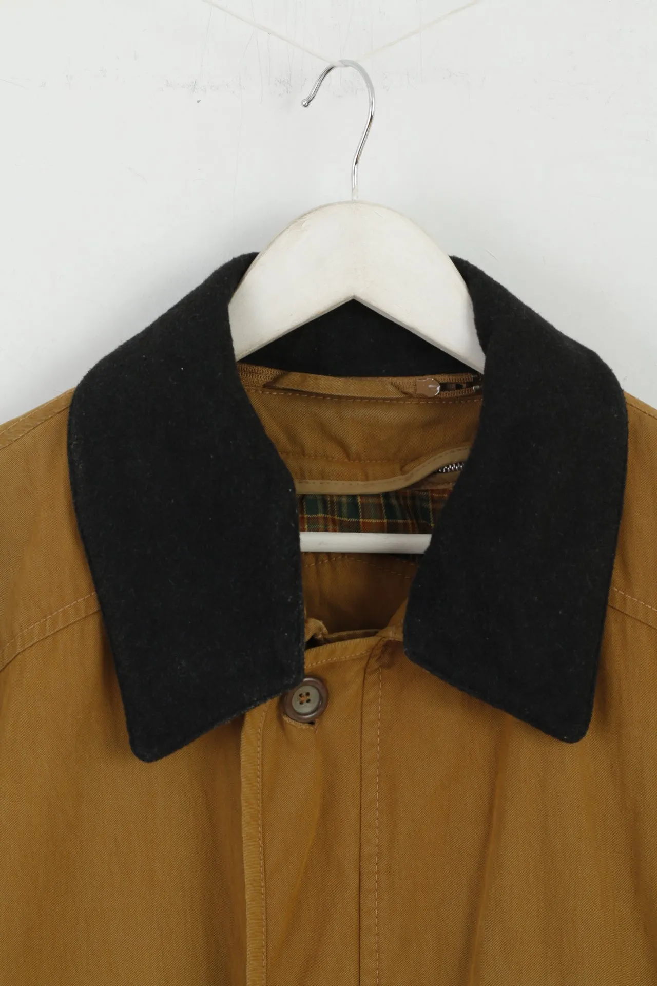 Bugatti Men 38 M Jacket Green Cotton Full Zipper Buttons Lined Classic Top