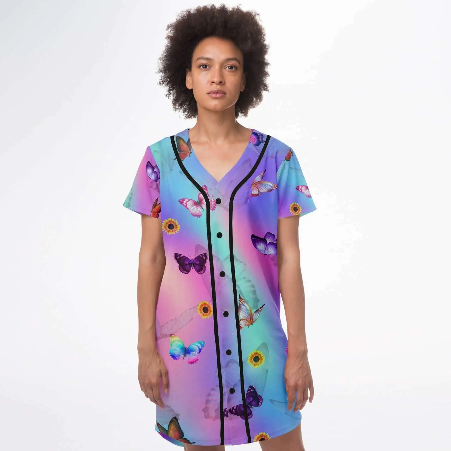 Butterfly Chrome Jersey Dress