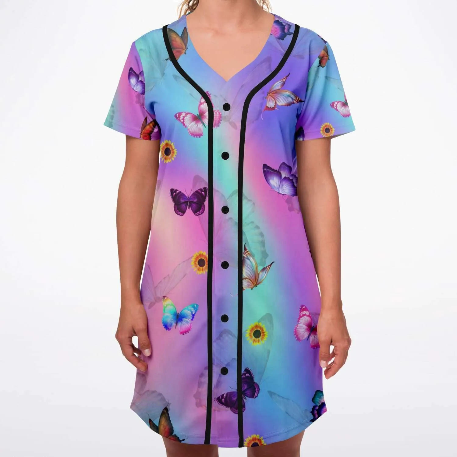 Butterfly Chrome Jersey Dress