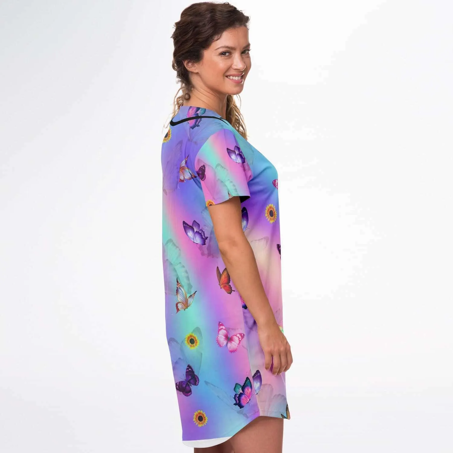 Butterfly Chrome Jersey Dress