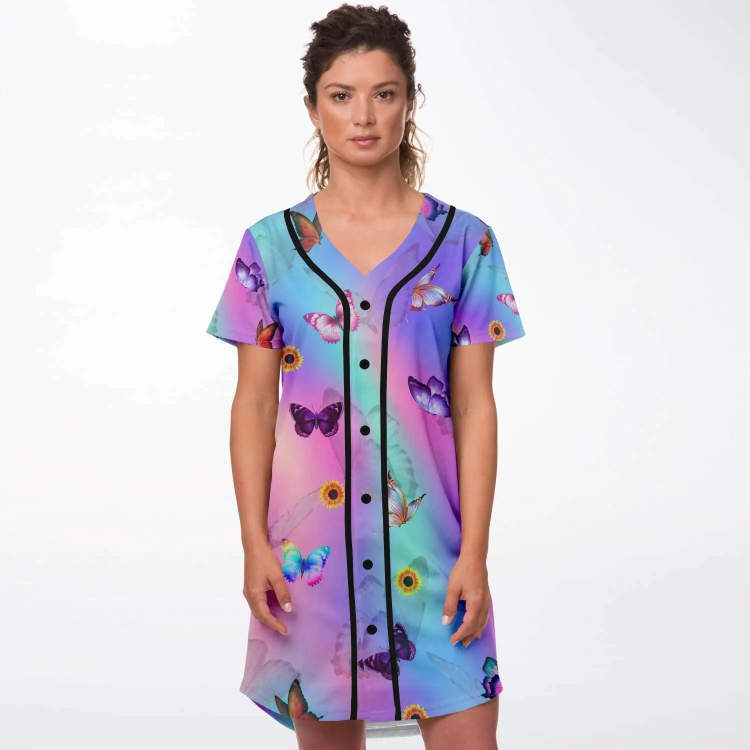 Butterfly Chrome Jersey Dress