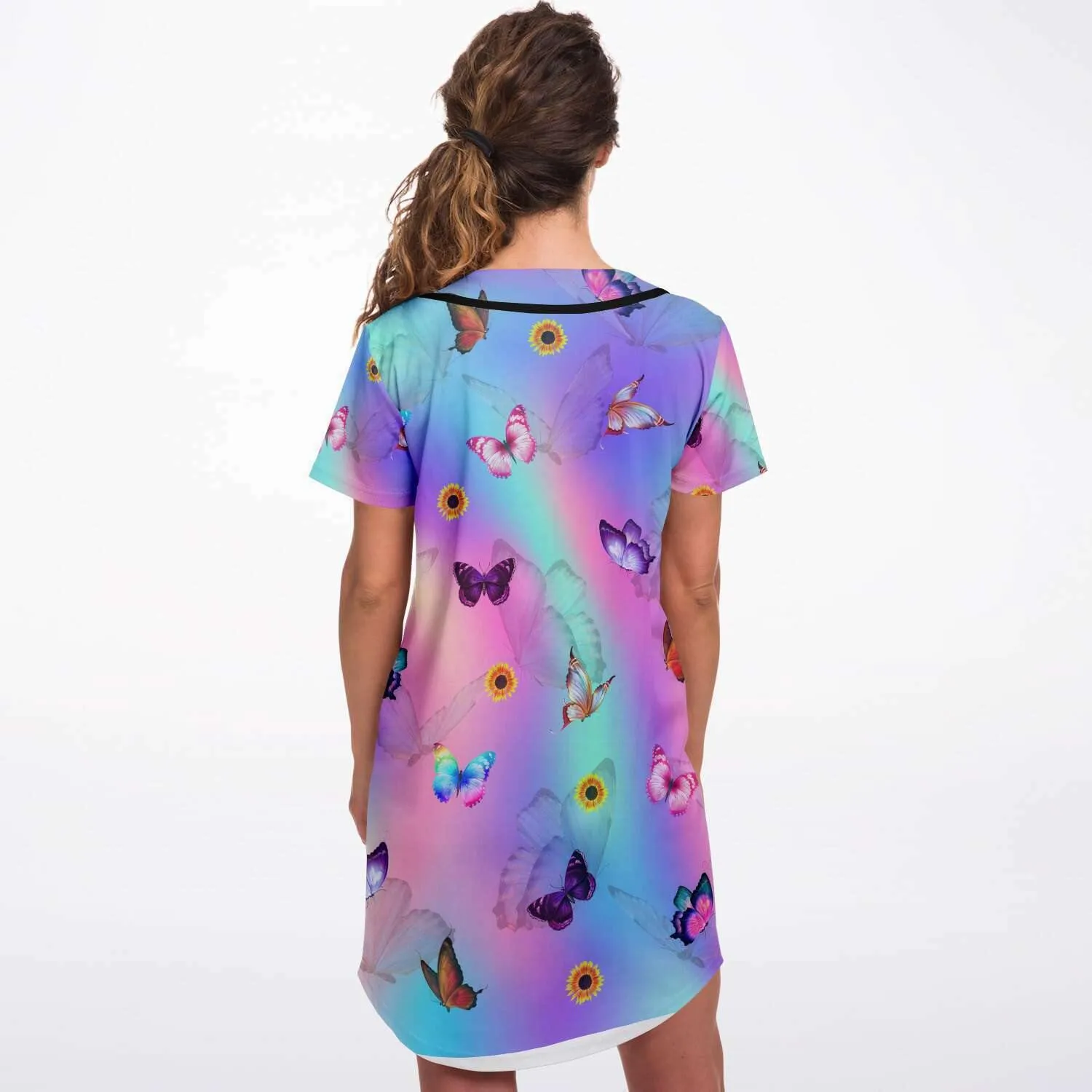 Butterfly Chrome Jersey Dress