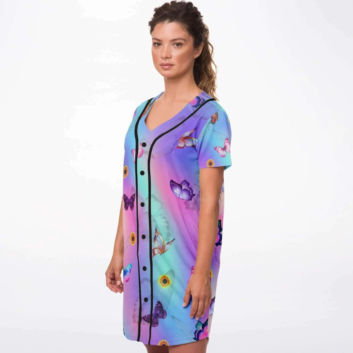 Butterfly Chrome Jersey Dress