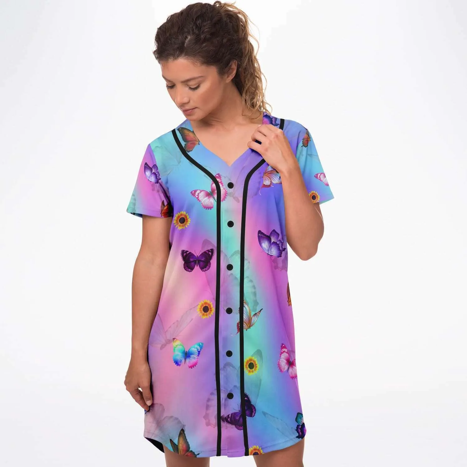 Butterfly Chrome Jersey Dress