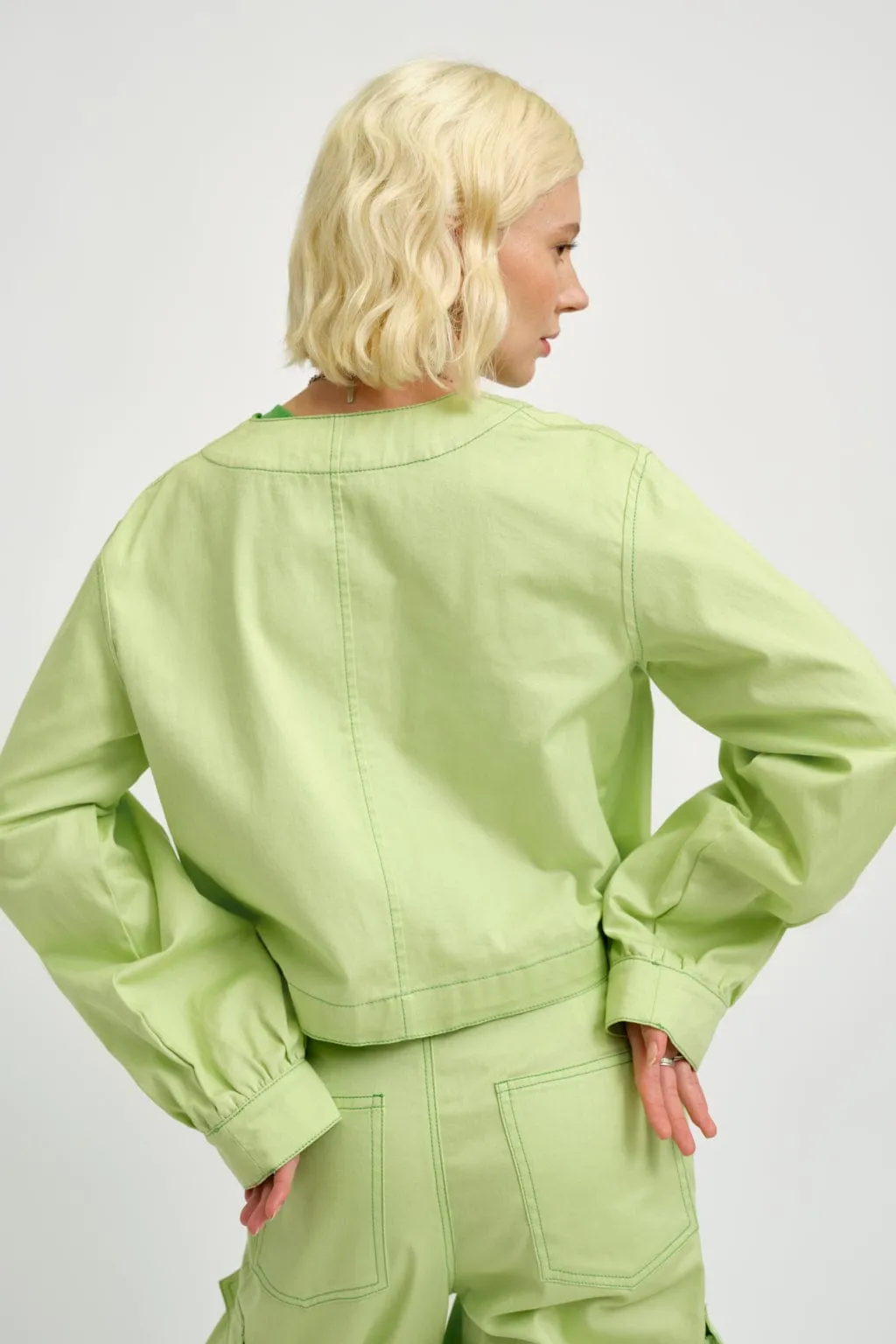 Carrie Jacket Green Twill