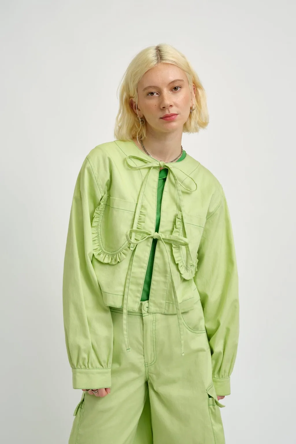 Carrie Jacket Green Twill