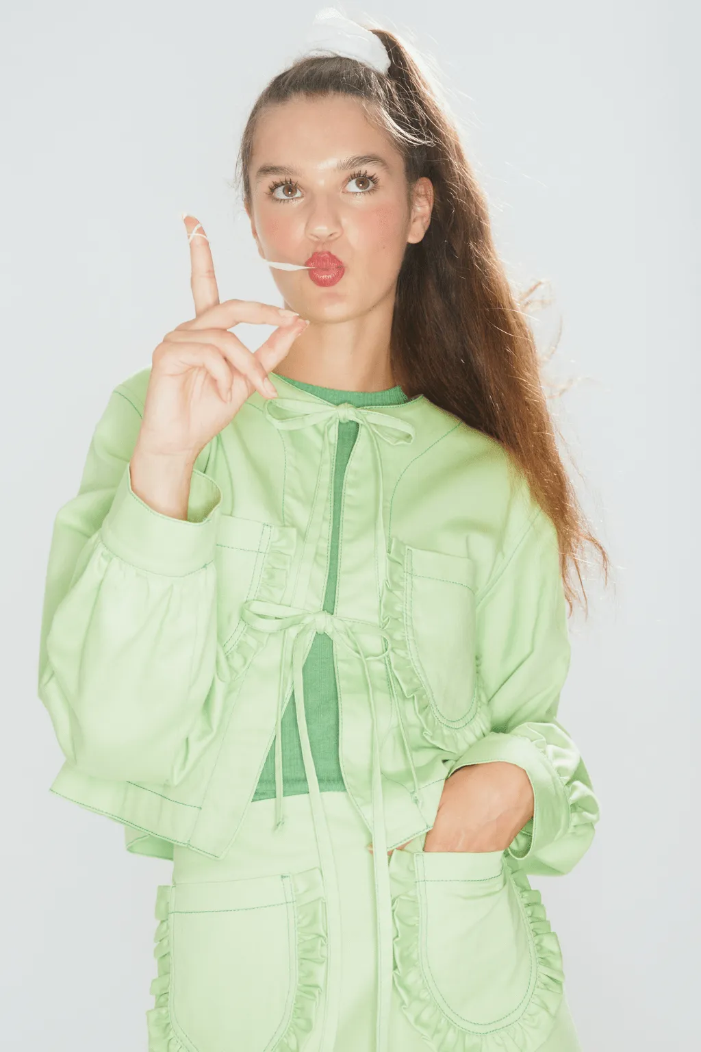Carrie Jacket Green Twill