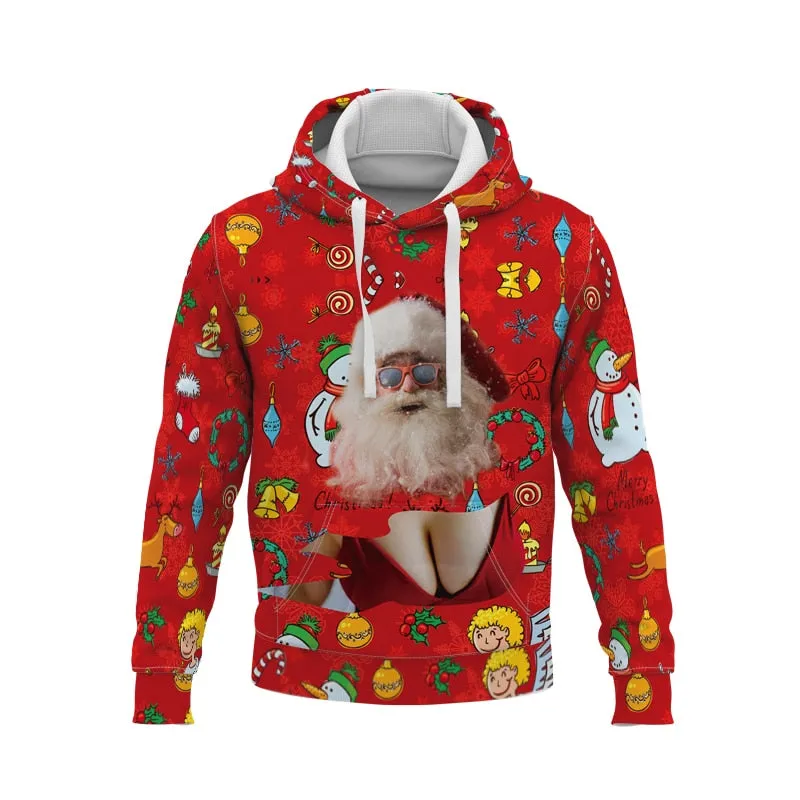 christmas hoodie for Men Christmas Jacket Funny