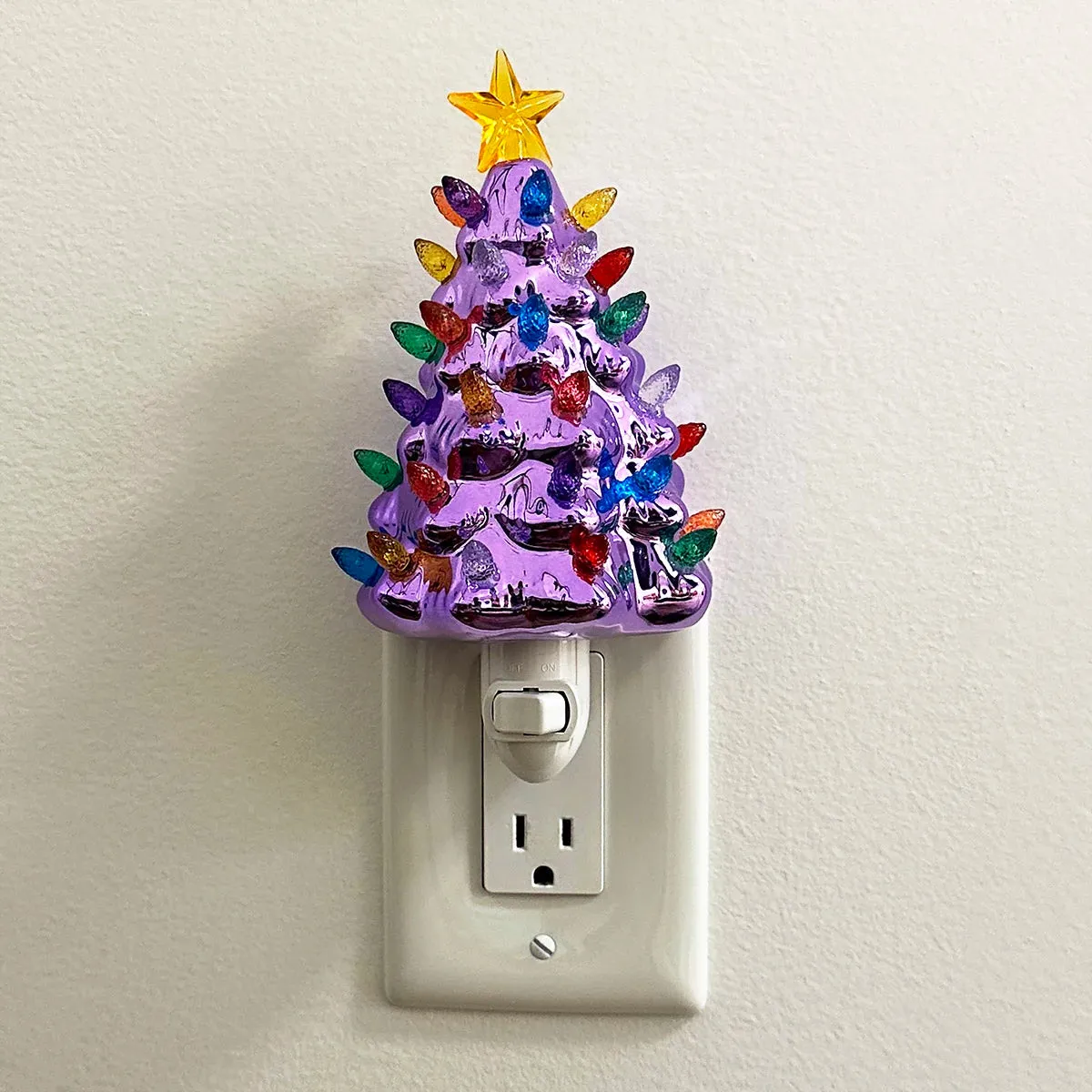Christmas Tree Night Light - Violet
