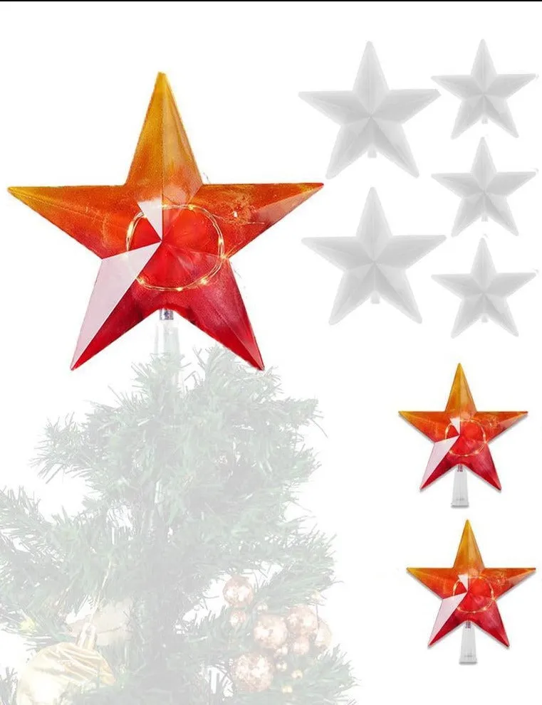 Christmas Tree Topper Star Resin Mold, Holiday