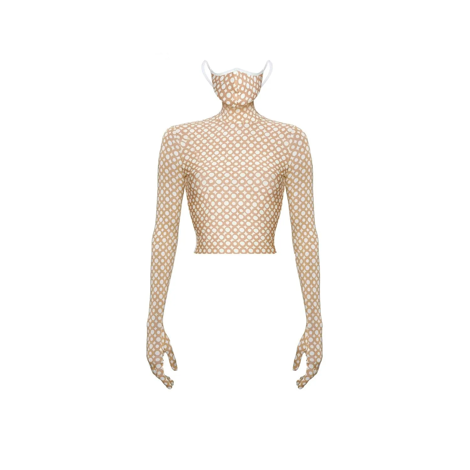 CROPTOP Mask Ring Beige