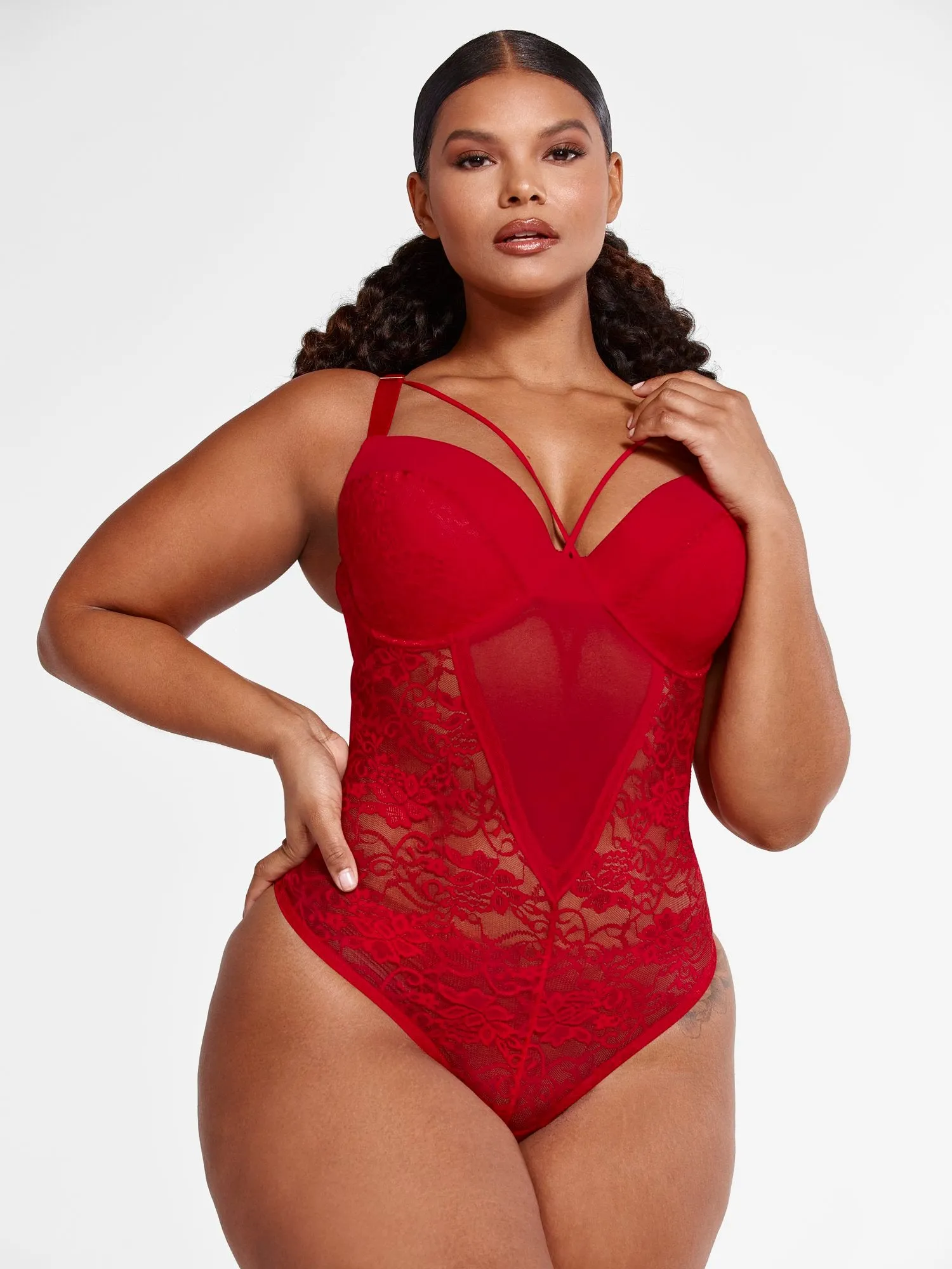 Deborah Strappy Lace Bodysuit