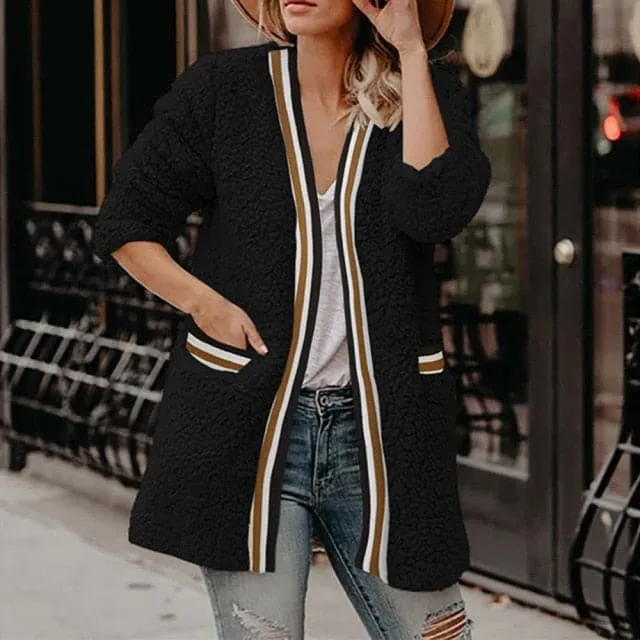 DressBetty - Women's Fashion Teddy Jacket Young Women Warm Spring Windbreaker Slim Jacket Western Casual Christmas Wild Personality hot sale