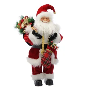 Festive Standing Traditional Santa with Stocking Festive Standing Traditional Santa with Stocking