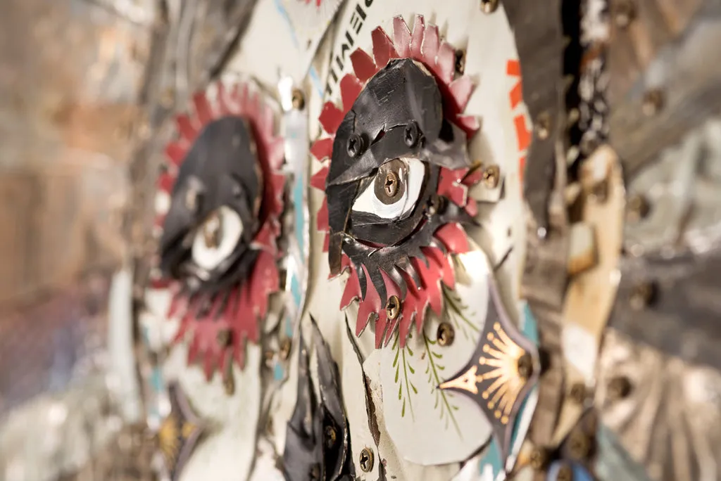 FIESTA RANCH COWGIRL original metal wall sculpture