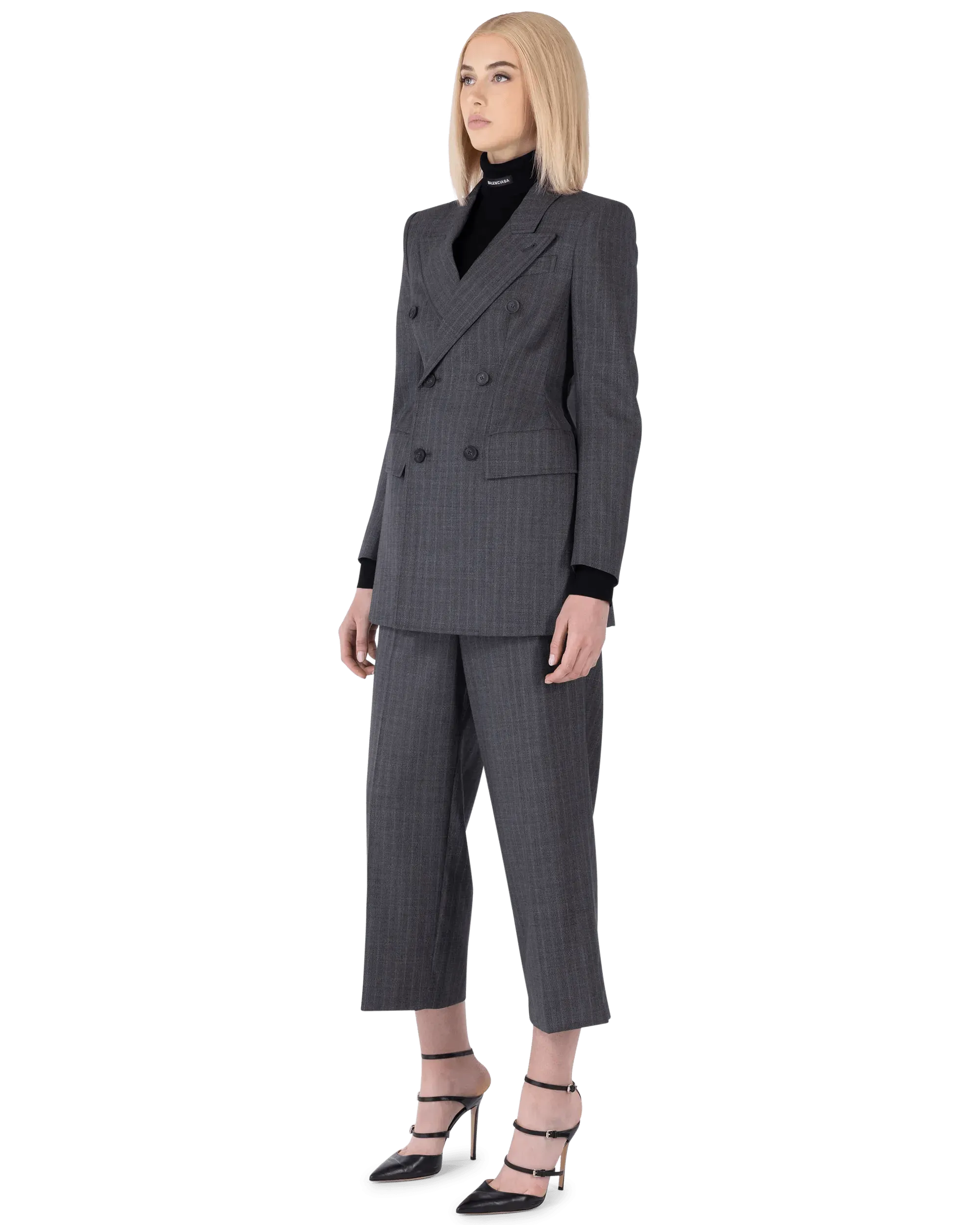 Fitted Viscose Knit Turtleneck Sweater