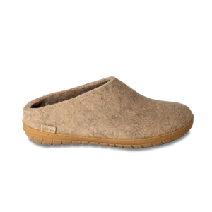 Glerups Unisex Slippers - Rubber Soles - Sand