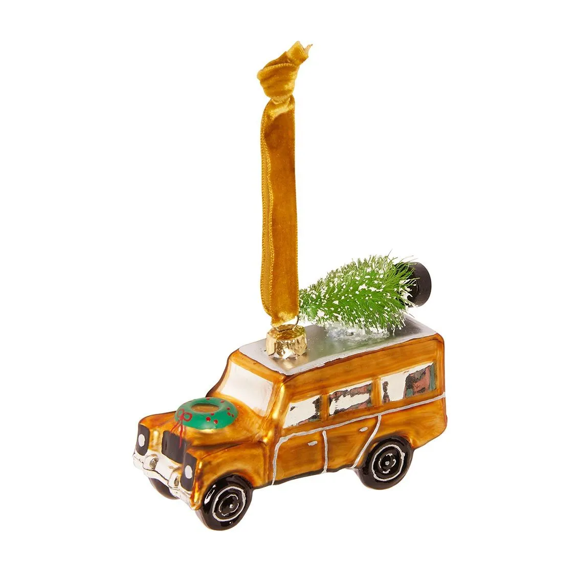 Gold Car Glass Bauble