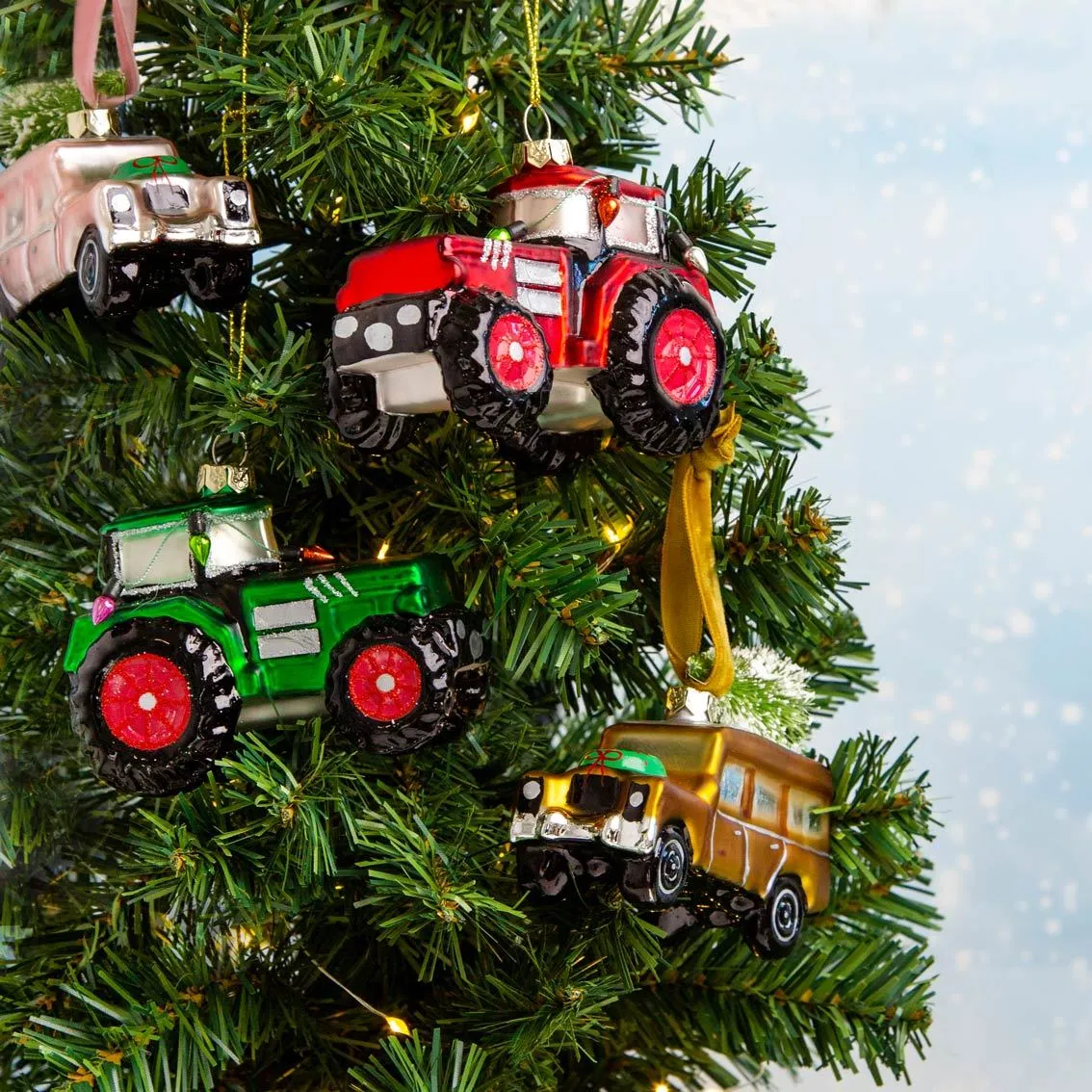 Gold Car Glass Bauble