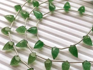 Green Aventurine 4 Point Faceted Drops