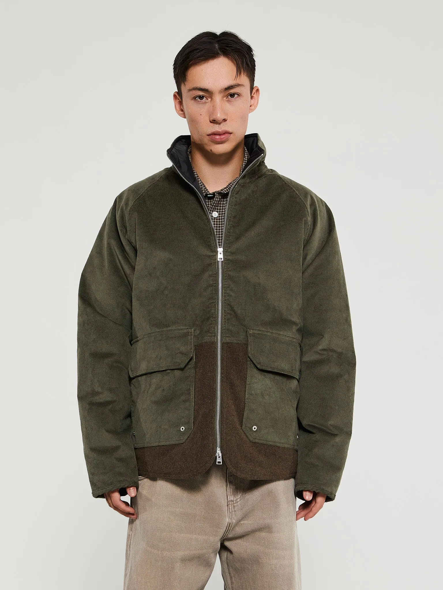 Hakon Solotex Corduroy Reversible Jacket in Ivy Green