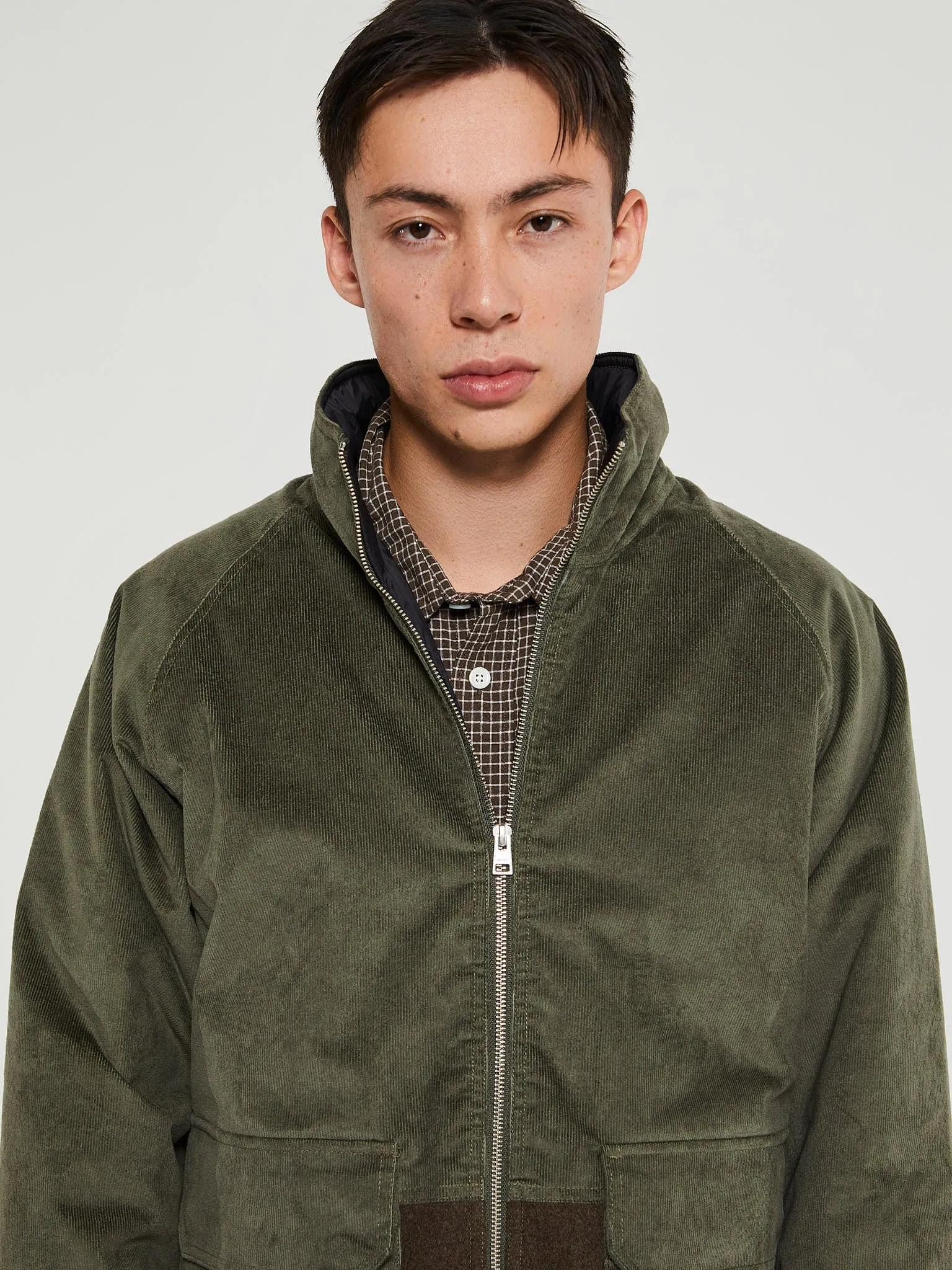 Hakon Solotex Corduroy Reversible Jacket in Ivy Green