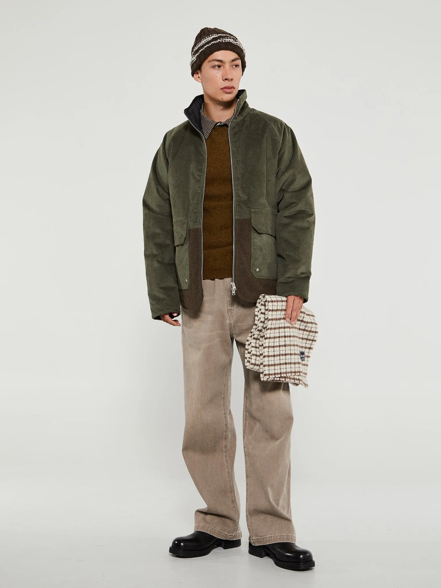 Hakon Solotex Corduroy Reversible Jacket in Ivy Green