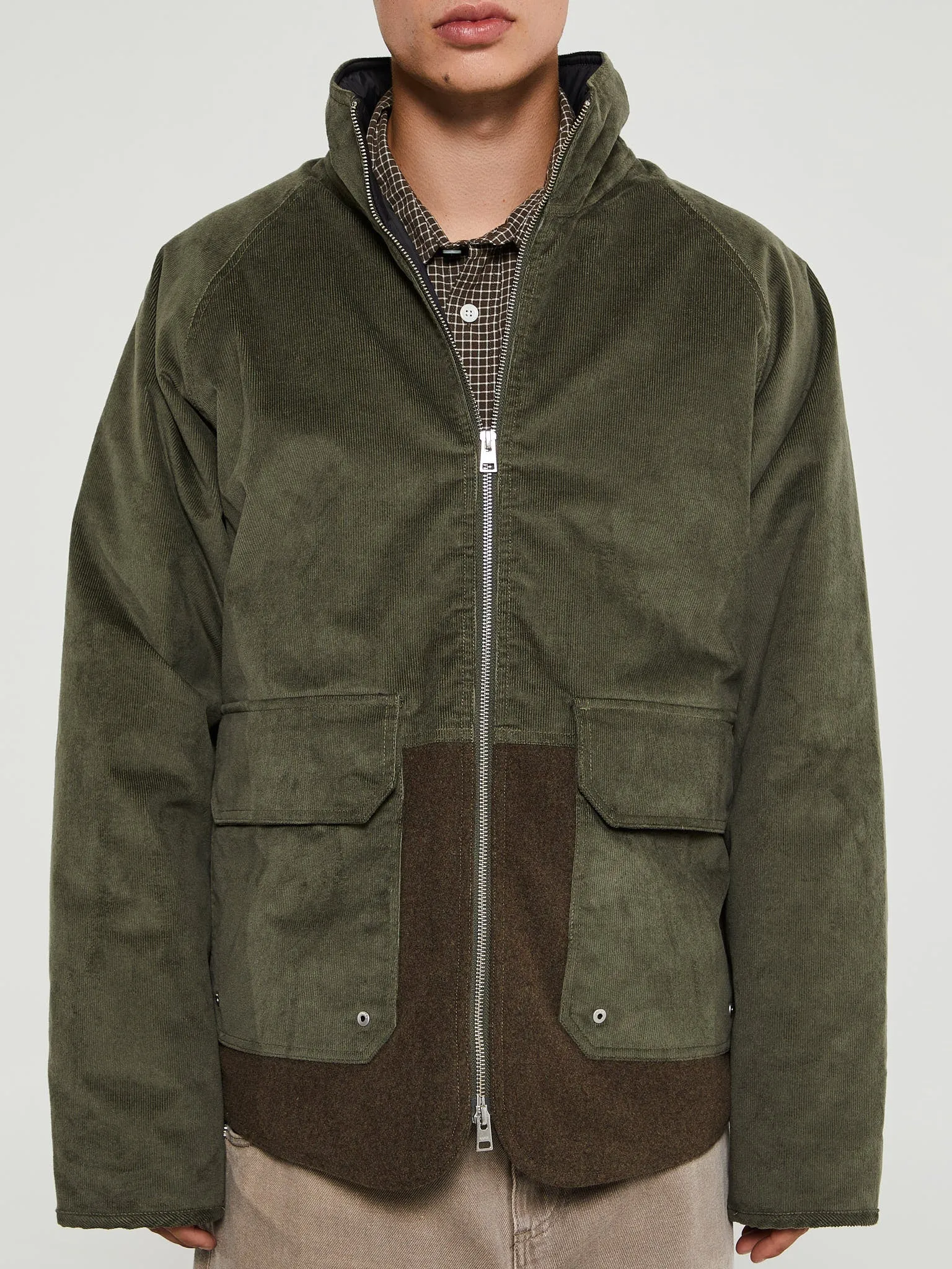Hakon Solotex Corduroy Reversible Jacket in Ivy Green