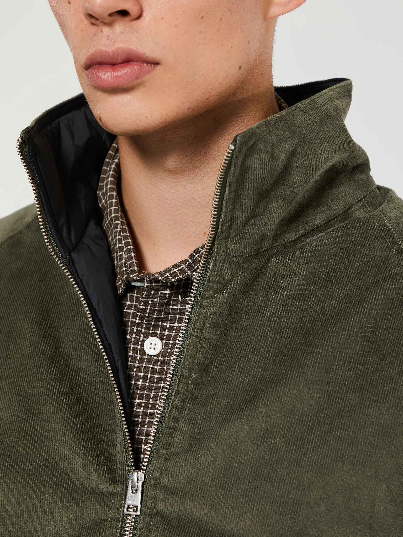Hakon Solotex Corduroy Reversible Jacket in Ivy Green