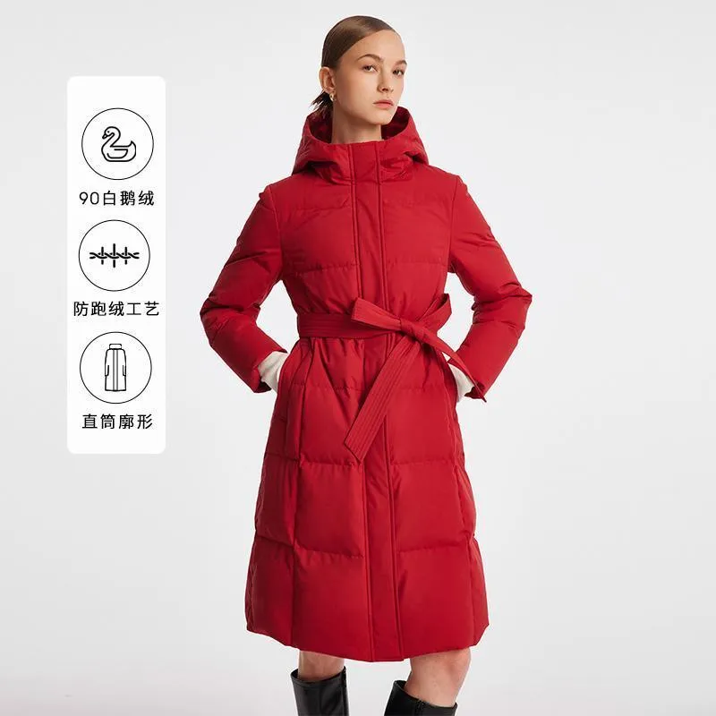 Hooded Long Goose Down Jacket