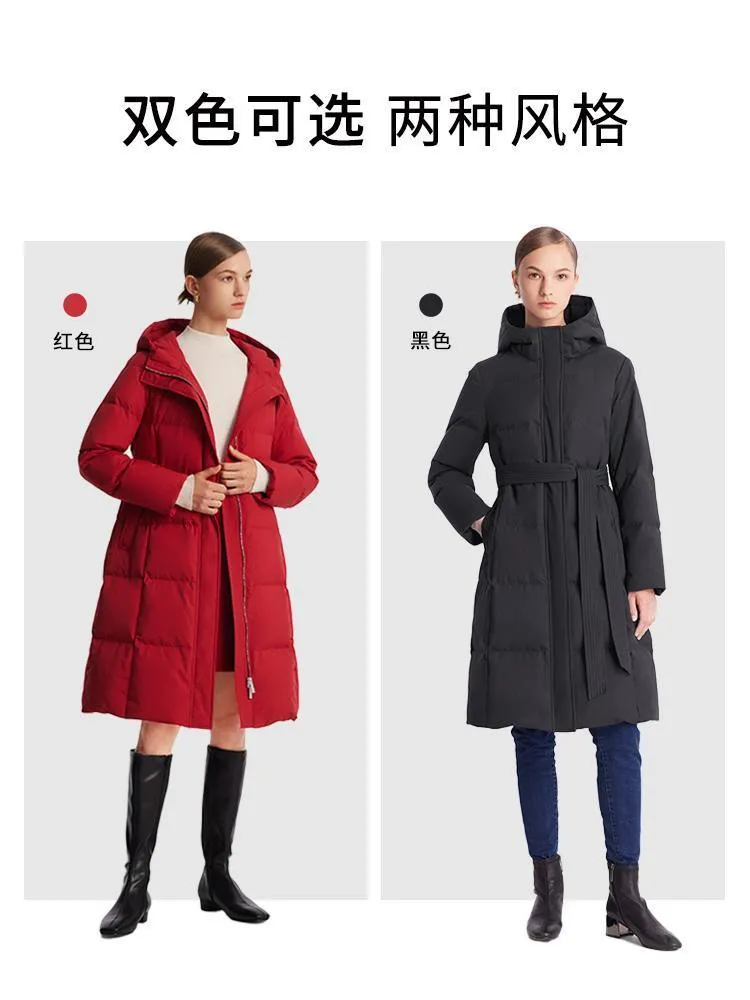 Hooded Long Goose Down Jacket